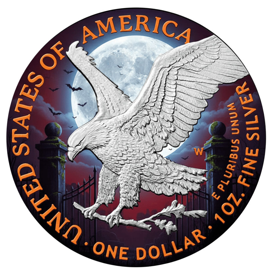 2025 Silver Eagle Colorized "Pennywise" Edition 1 oz .999 Silver Coin - Captain’s Chest Bullion