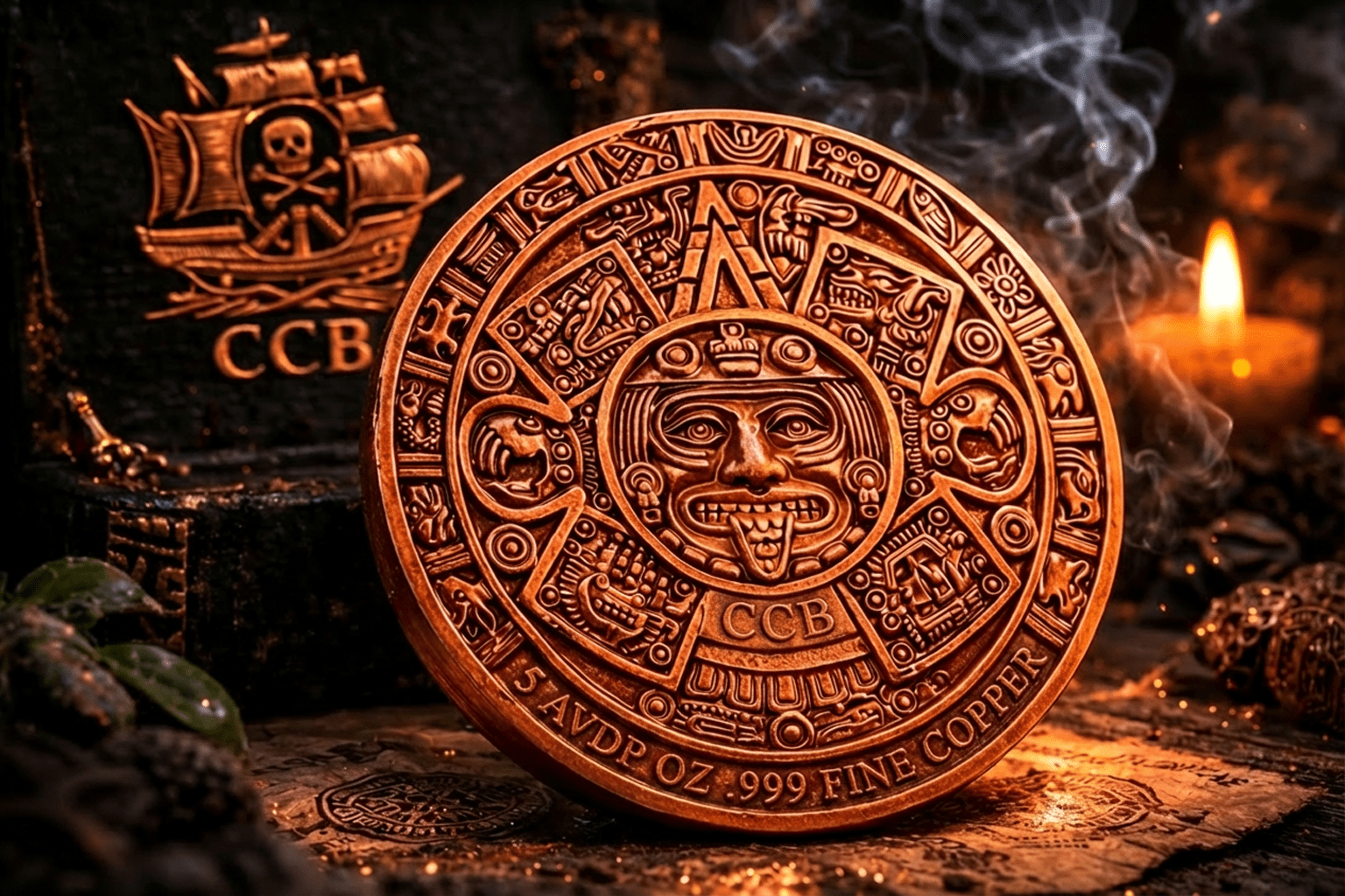 2026 Angel of Independence 5oz Enhanced .999 Fine Copper Medal - Captain’s Chest Bullion