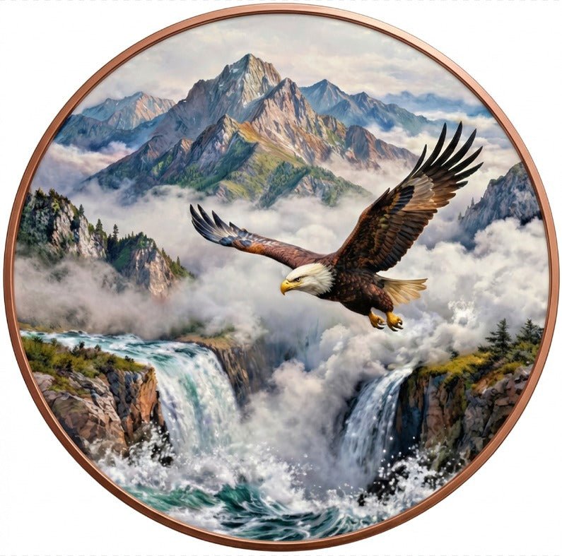 2026 Bald Eagle High Relief Colorized 5oz AVDP .999 Fine Copper - Captain’s Chest Bullion