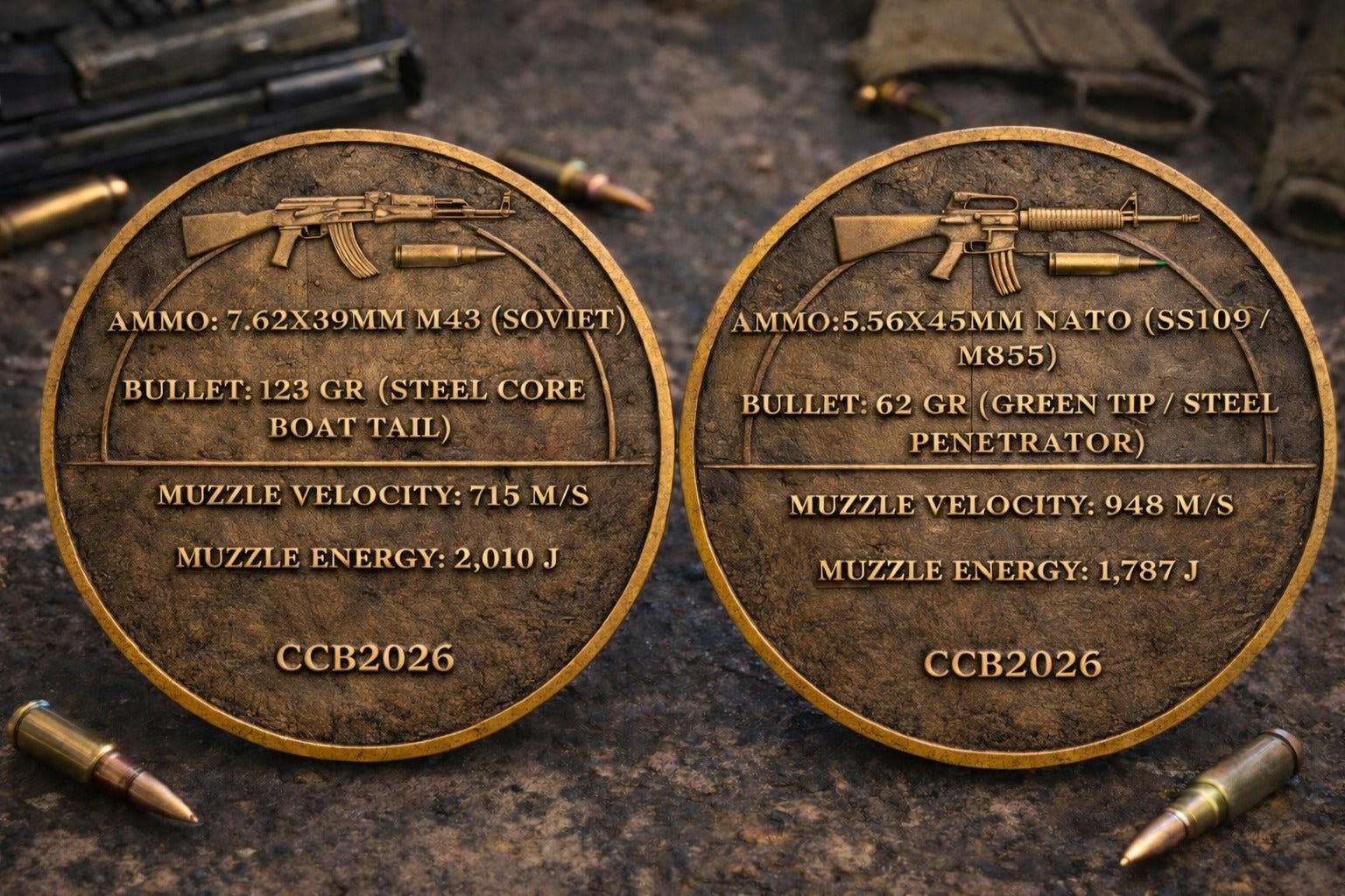 2026 Rifles of War 2 - 1oz .999 Copper Colorized Medals in Infinity Capsule - Captain’s Chest Bullion
