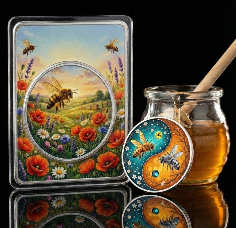 2026 Ultimate Honeybees 1oz bi - metal .999 Copper with Crystals - Captain’s Chest Bullion