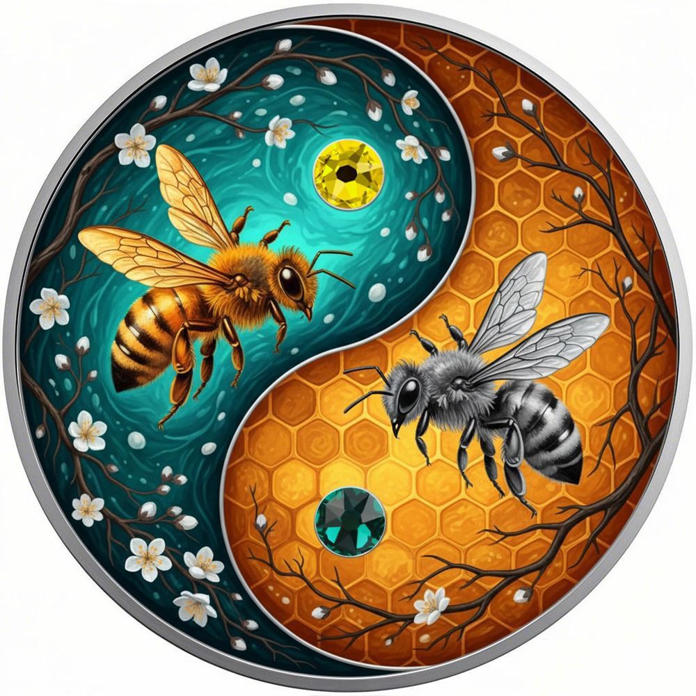 2026 Ultimate Honeybees 1oz bi - metal .999 Copper with Crystals - Captain’s Chest Bullion