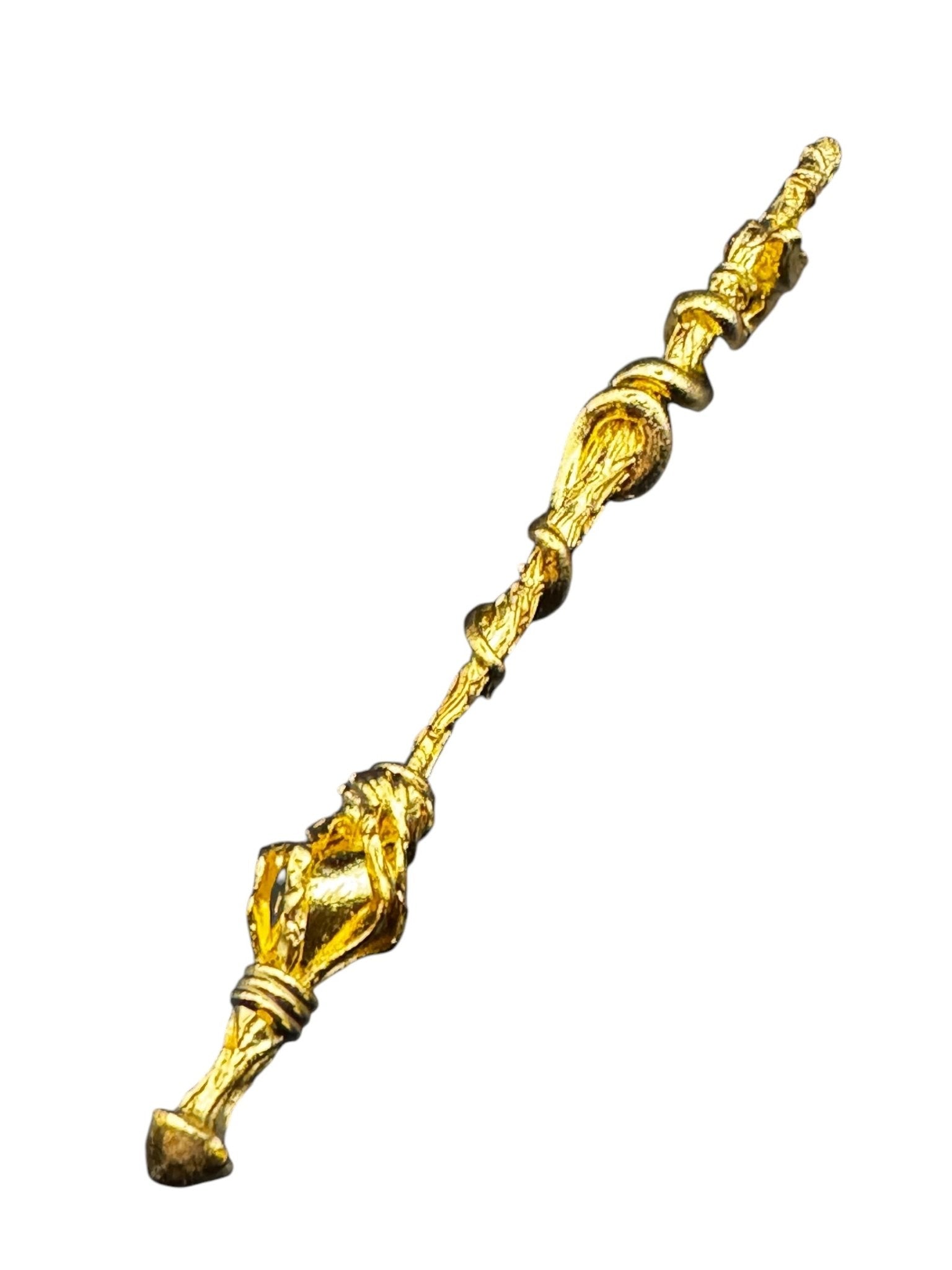 1oz Gold Gilded Finish .999 Silver Lunar Year of the Snake Staff Piece