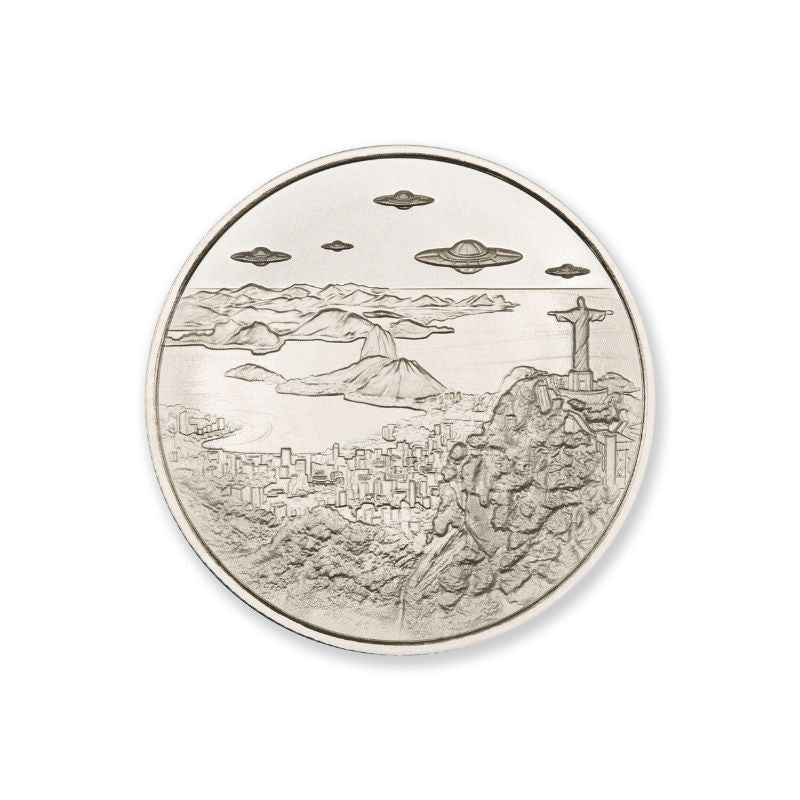 Intaglio UFOs Over Rio 2 Troy Ounce 39mm