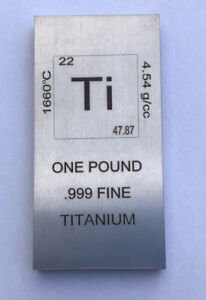 TITANIUM BARS & BULLIONS - Captain’s Chest Bullion