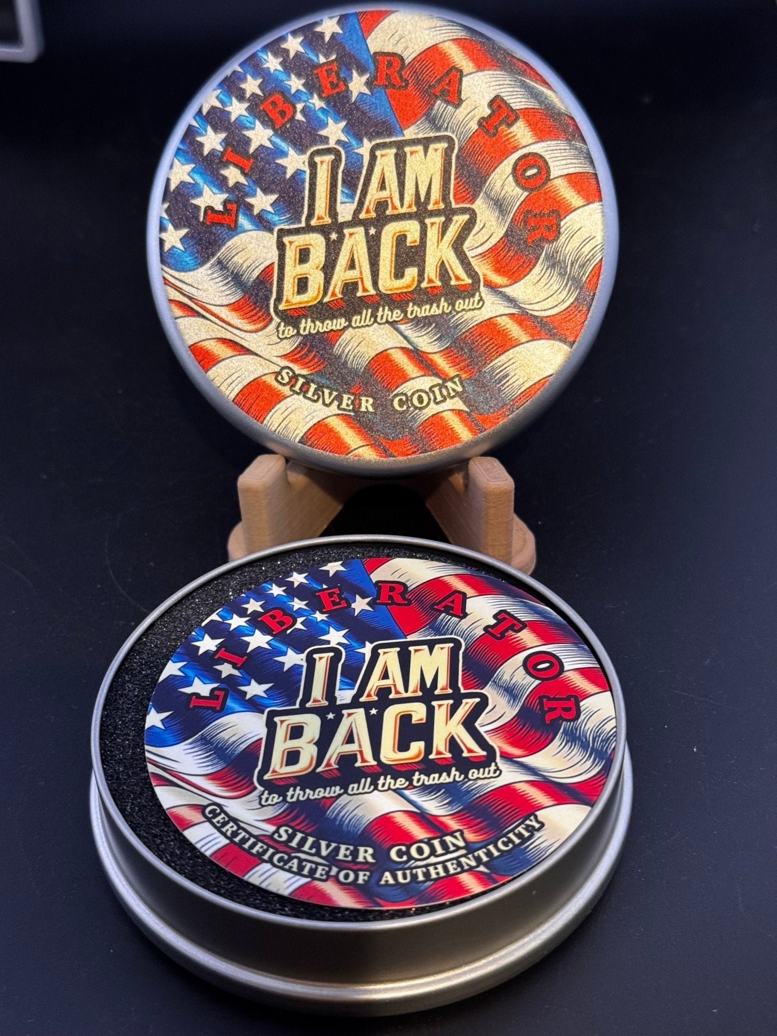 2022 Liberator Donald Trump “I’m Back” .999 Silver Liberator Coin - Captain’s Chest Bullion