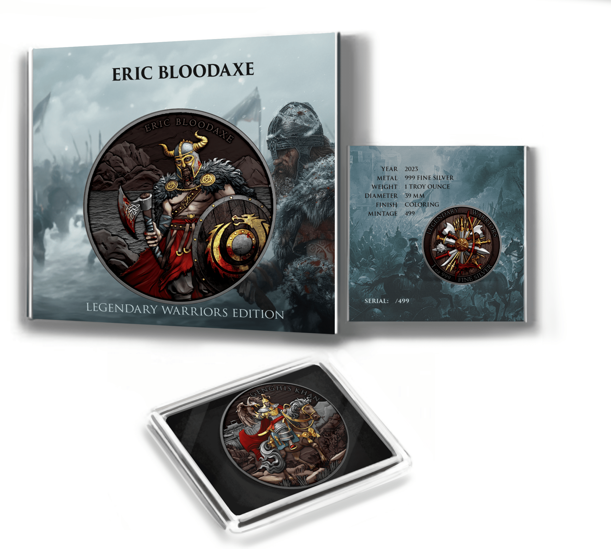 2024 Eric Bloodaxe Fully Colorized 1oz .999 Silver Bullion Round - Captain’s Chest Bullion