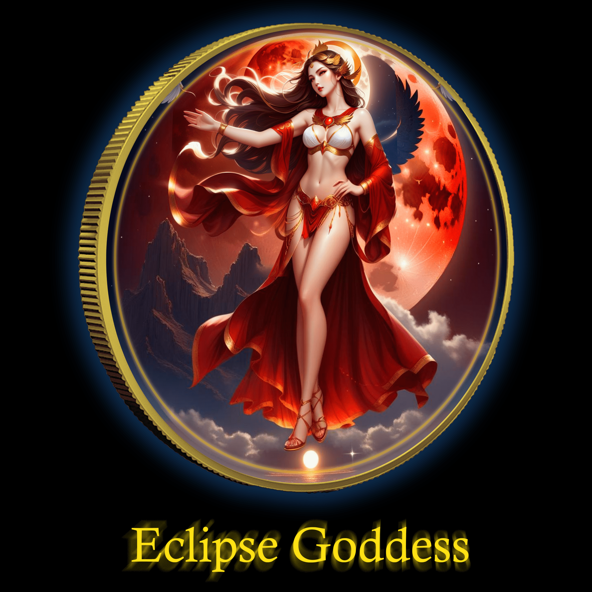 2024 Silver Eagle Eclipse Goddess 1oz .999 Silver Coin Colorized - Captain’s Chest Bullion