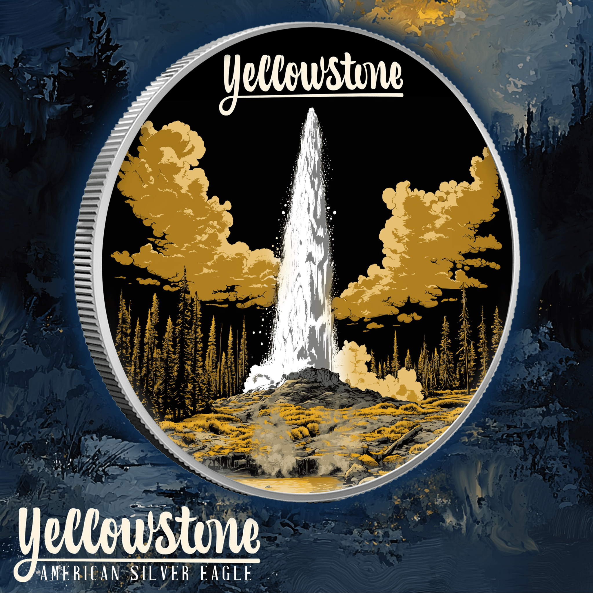 2024 Silver Eagle Yellowstone National Park Edition .999 Silver Coin - Captain’s Chest Bullion
