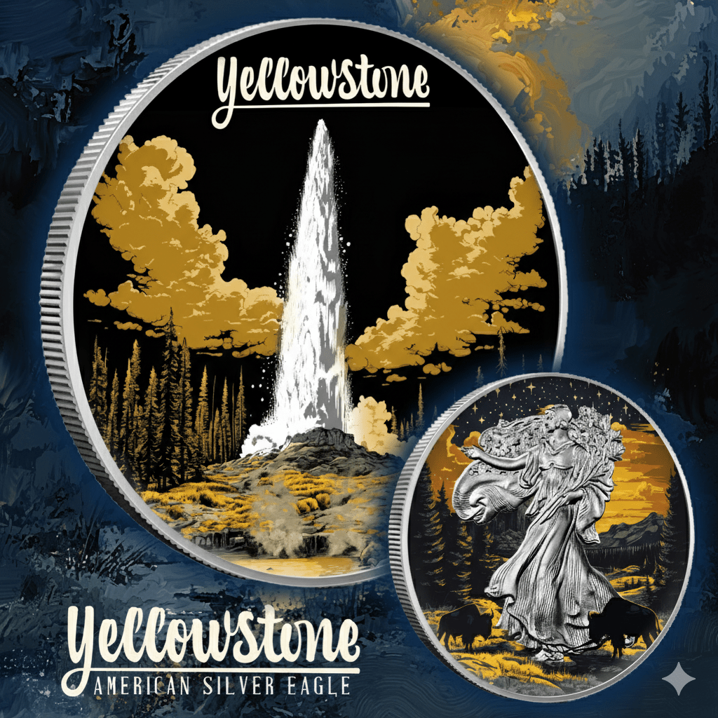 2024 Silver Eagle Yellowstone National Park Edition .999 Silver Coin - Captain’s Chest Bullion