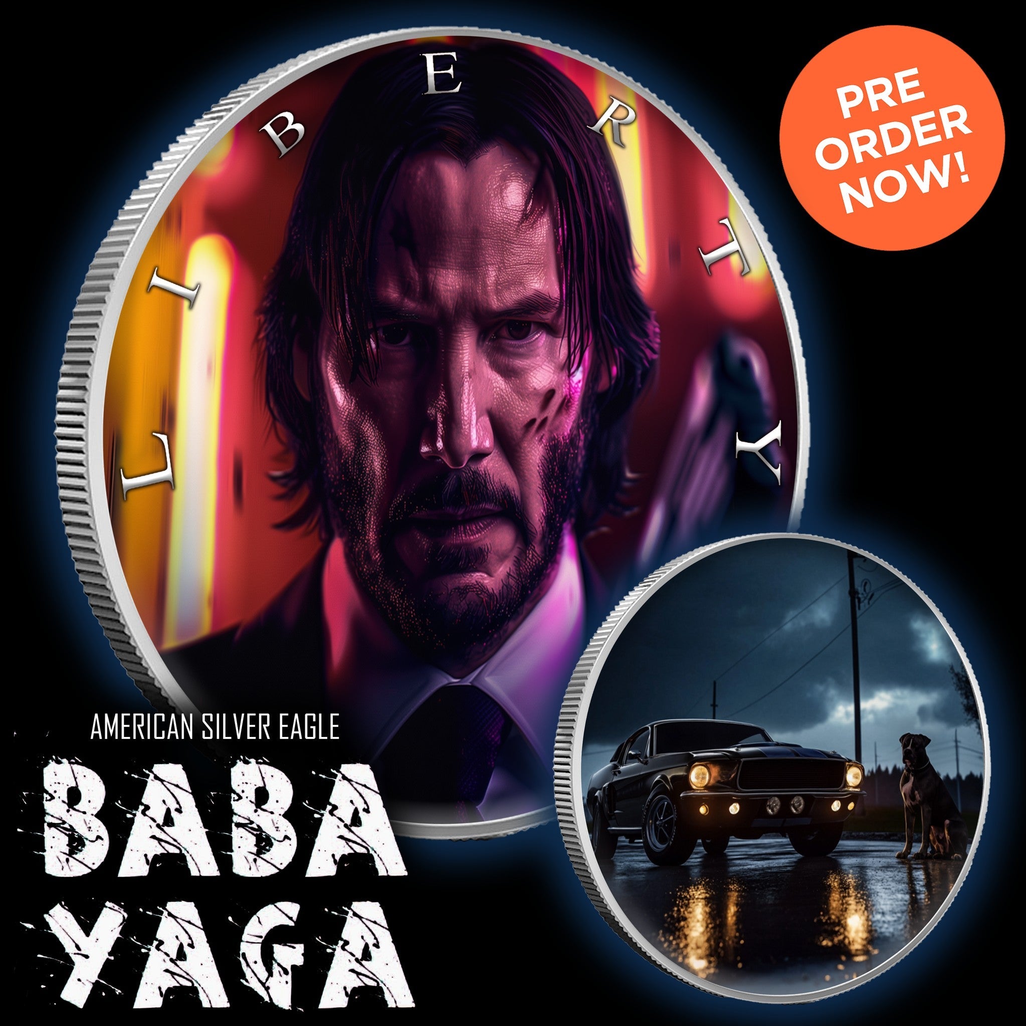 2025 Silver Eagle Baba Yaga Edition 1oz .999 Silver Coin Colorized - Captain’s Chest Bullion