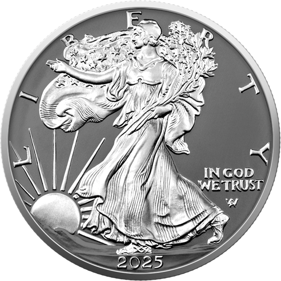 2025 Silver Eagle Silver Ring Edition 1oz .999 Silver Coin Colorized - Captain’s Chest Bullion