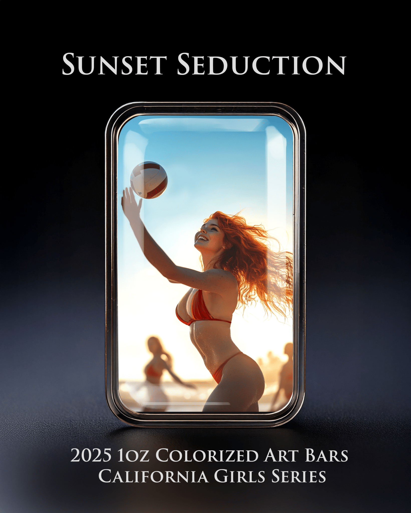 Cali Girls Song Bar Series Sunset Seduction 1oz .999 Fine Silver Color Art Bar - Captain’s Chest Bullion