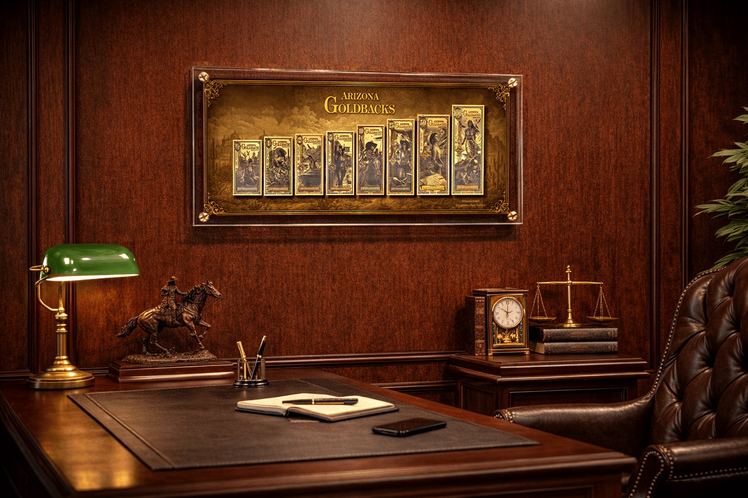 Goldback Marble Display Arizona 1/2 Gb - Captain’s Chest Bullion